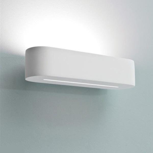 APPLIQUE-IN-GESSO-LAMPADA-A-PARETE-MODERNO-ATTACCO-E14-1-FESSURA-WALL-LIGHT-MURO-182356291932