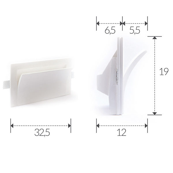 Applique-gesso-incasso-vela-ART65-misure