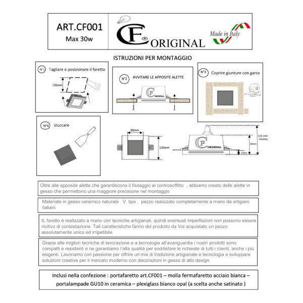 Istruzioni-portafaretto-gesso-CSF001