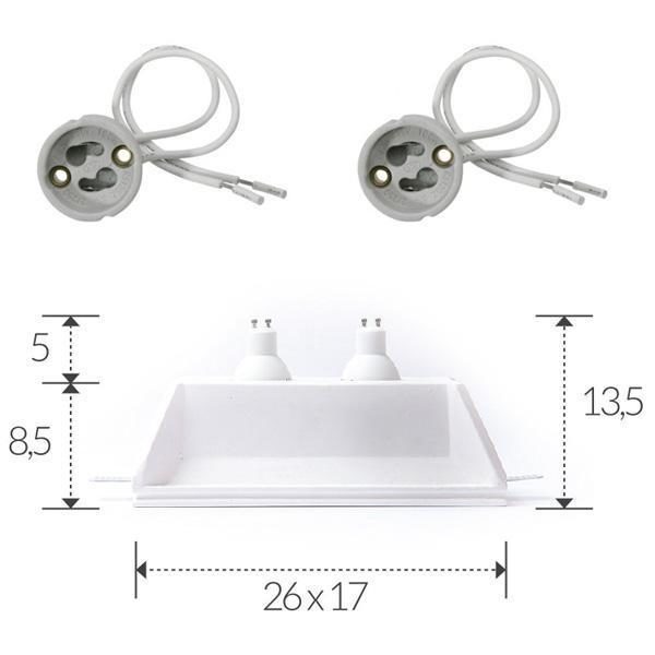 PORTA-FARETTO-DA-INCASSO-IN-GESSO-A-SCOMPARSA-BOMBATO-CON-VETRO-2-LUCI-GU10-LV-182396951668-7