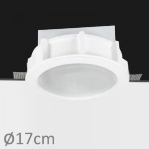 GIPS EINBAUSTRAHLER VERSCHWINDEN RUNDE MIT GLAS FÜR GIPS-SPOTLIGHT CODE C125