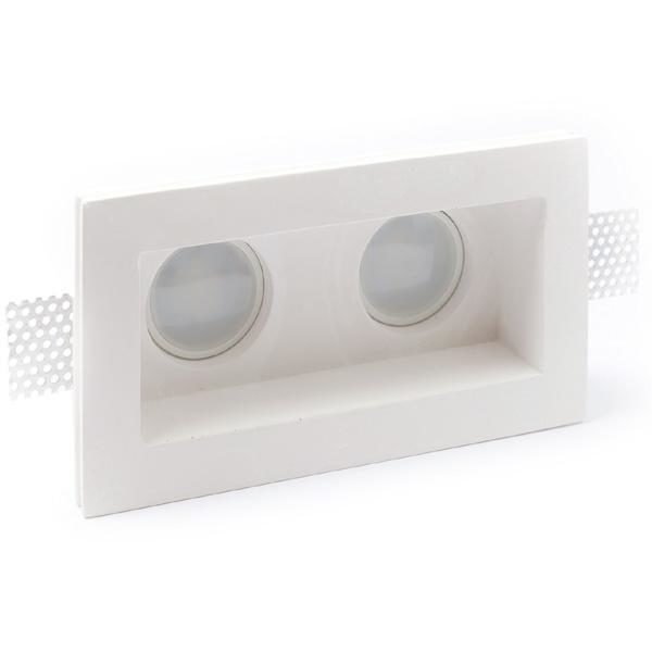 PORTA-FARETTO-DOPPIO-DA-INCASSO-IN-GESSO-RETTANGOLARE-A-SCOMPARSA-PER-GU10-MR16-182459376947-2