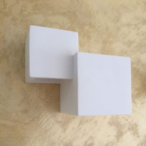 SFORZIN WANDLEUCHTE IN GIPS KUBISCH IN KREIDE LED 6W CODE HERAEA WALL2 SMALL T207